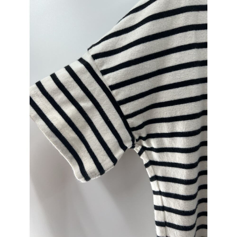 Hatch Women’s Short Sleeve T-shirt Dress Black & White Striped Size 1 Small - Picture 5 of 9